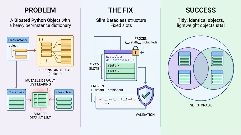 Python Dataclass Patterns: Slots, Frozen Instances, and Field Validation